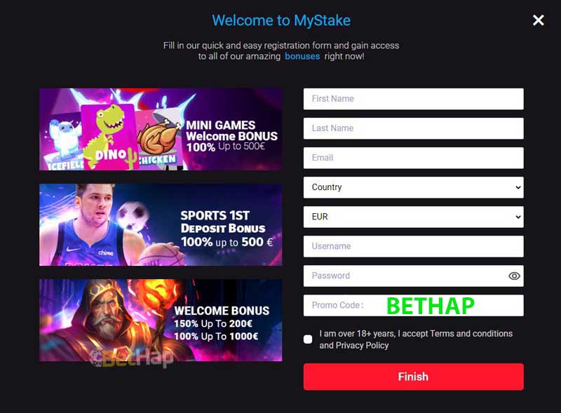 my stake free spins code
